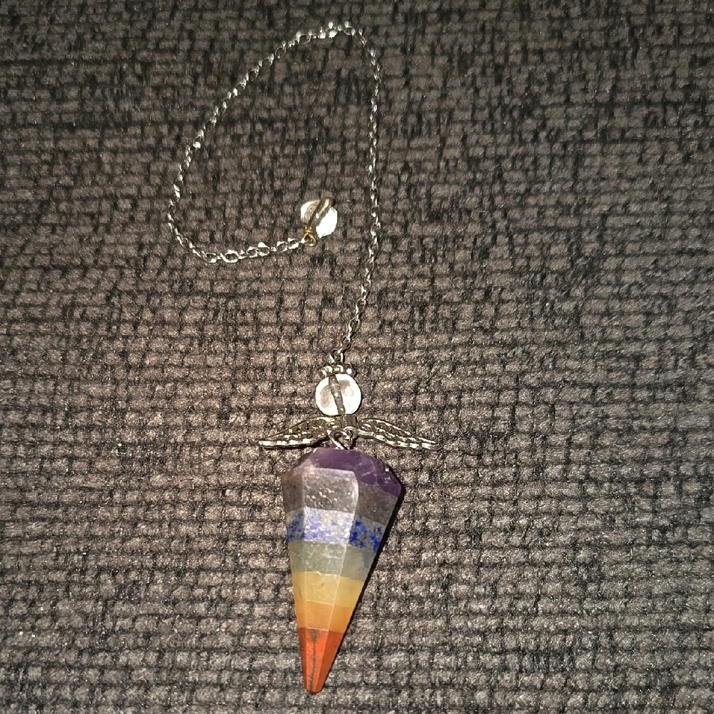 Multicolor Stone Chakra Pendant - image 1